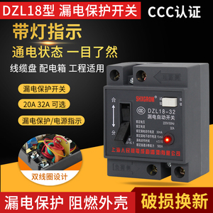 DZL18-32/20A线缆盘漏电保护器线轴手提箱220V单相配电箱漏保开关