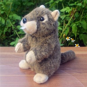 仿真土拨鼠公仔毛绒玩具旱獭玩偶可爱大板牙君萌萌哒礼物