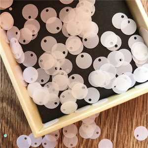 idiy手缝珠片服装装饰辅料鱼鳞l片外套毛衣配饰亮片白色单孔圆20