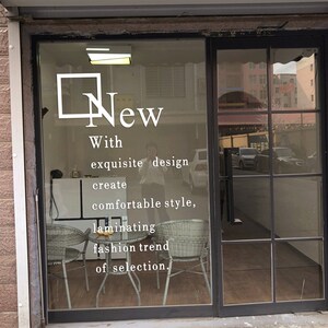 创意服装店铺橱窗玻璃门贴纸个性女装g英文字母背景墙面装饰墙贴
