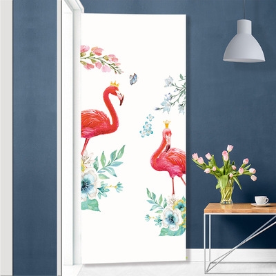 卧室贴纸改造粘贴画房门装饰屋3d玻璃自温馨立体门出租门家用贴墙