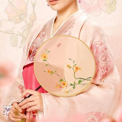 知否同款扇子古装儿童古代彼岸花莲花古风汉服配饰团扇流苏小圆扇