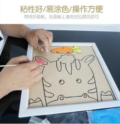 新图片纸浆成手工小猪男t女木料画创意材板包礼品女孩小鱼早教半