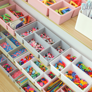 幼儿园收纳盒美工区材料剪刀画室美术教具玩具区域区角分类筐盒子