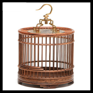 蛐蛐蝈蝈笼子挂架竹子实木饲料粮食鸣虫蟋蟀饲养箱竹编制活虫用具