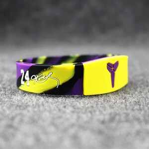 优质nba篮球 手比腕环纪念版双面可d带夜光手环湖人队kobe运动高