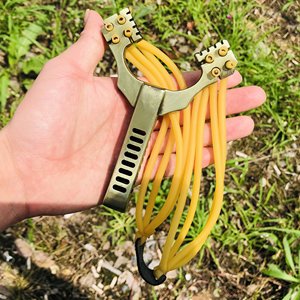 弹弓 高精度强力高压户外e弹工重型四卡八股弓弹大威力精准皮筋组