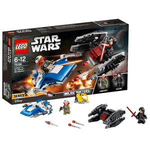 星球大战系列乐高益智积木75196a翼战机对战tie静默者 套装礼物男