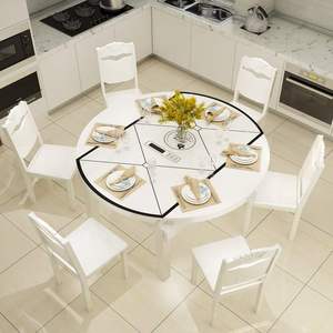 方桌变圆桌餐桌正方形实木家用可伸缩折叠4人小户型方圆两用12米