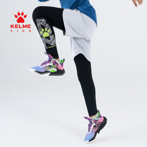 KELME卡尔美儿童假两件运动长裤春秋新款男童跑步足球篮球训练裤
