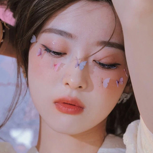 化妆贴脸饰品亮片眼部彩妆舞台妆眼贴花贴水钻干花蝴蝶花瓣装饰品