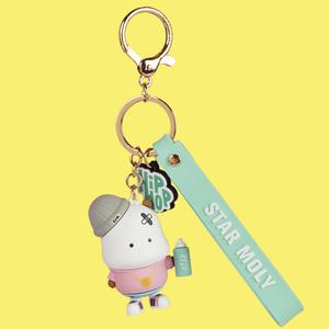 i萌力星球野萌君街头风系列立体钥匙扣治愈系公仔挂饰背包挂2g022