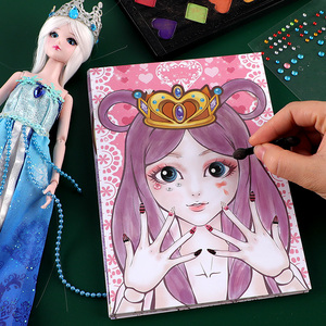 叶罗丽娃娃女孩冰公主学化妆绘画套装萝莉仙子图画本儿童生日礼物