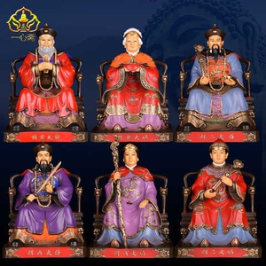 高档一心斋纯铜彩绘胡老太爷太奶铜像胡大太爷太奶胡二太爷太奶神