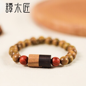 情侣手珠一半一伴黑檀绿檀木手珠手串生日情侣礼物.