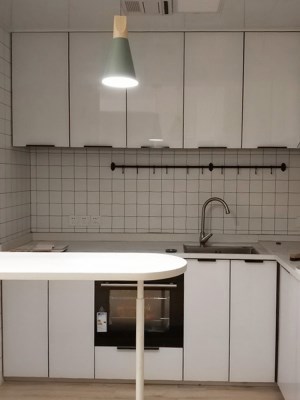 整体铰链门橱柜钢化玻璃定制柜定制定做金刚钢门板边餐门厨房晶