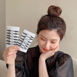 黑色发夹顶夹一字夹简约侧边刘海碎发固定头发夹子头饰发卡女卡子