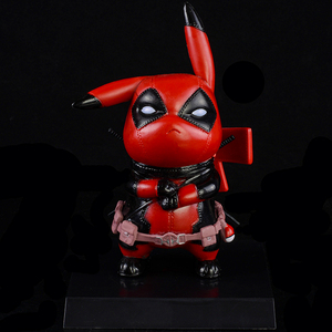 复仇死侍皮卡丘手办宠物小精灵cos公仔q版漫威小贱贱口袋妖怪模型