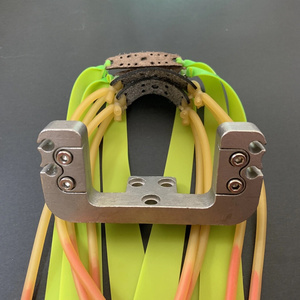 22jl22弹弓配件大全不锈钢双螺丝弹弓弓头大撑头大弓门扁皮快压a.