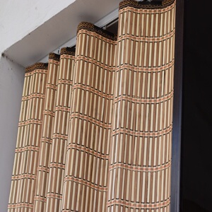 绵阳市经开区珍珍百货店淘宝亮堂堂定制竹卷帘竹推拉简竹帘门易折叠