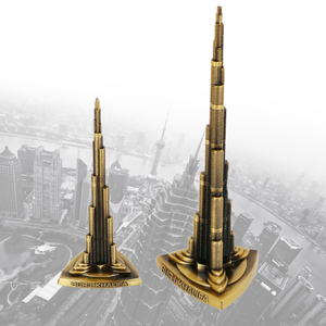 哈利法塔合金模型迪拜大厦金属摆件世界第一高楼旅游纪念儿童装饰
