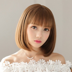 空气薄刘海假发梨花头女短发