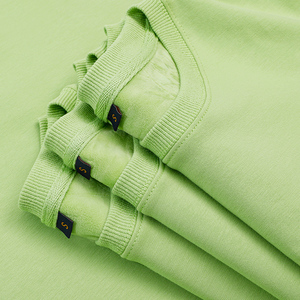 牛油果绿超柔银狐绒圆领无帽卫衣宝宝婴儿绒浅绿色果绿淡绿加厚冬