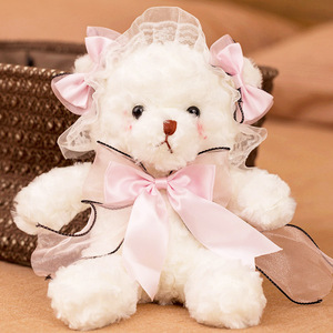 可爱lolita洛丽塔小熊玩偶泰迪熊公仔小号迷你毛绒v玩具布偶布娃