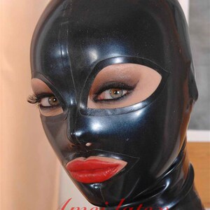 乳胶头a套头乳胶衣头套 具胶面乳 美女 套 手工制作乳胶紧包头