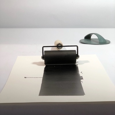 高档滚轮滚筒橡胶木刻版画纸塑吹c版画版版画滚油墨滚颜料胶画奢