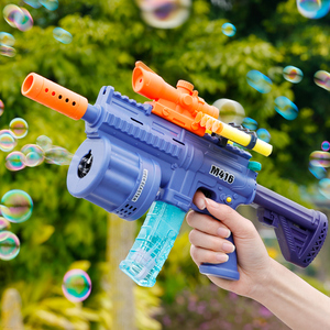 吹泡泡机儿童手持网红爆款男孩女全自动软弹声光玩具枪加特林电动
