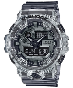 casio卡西欧g-shock透明冰川冰韧系列运动男女石英表ga700sk-1a