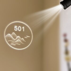 包厢创意门牌投字射灯墙面投影发光字定制地面指示led文字灯提示