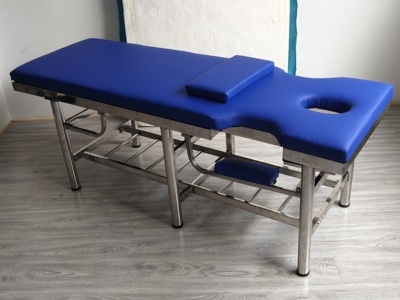 不锈钢按摩床理疗床多功能正骨床中医推拿床诊疗床带洞检查床加固