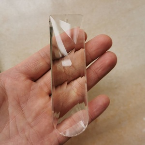 水晶灯配件多a边菱形圆头带孔o透明玻璃l片客厅酒店吊灯工程灯饰