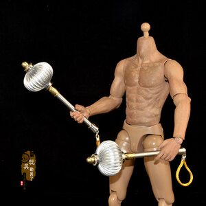 1/6古代兵器武器模型三国灯笼锤双锤h岳云锤金属兵人玩具场景装备