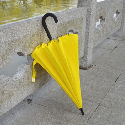 小黄伞防风弯钩小清新简约男女直杆晴雨两用长柄伞定制logo印字