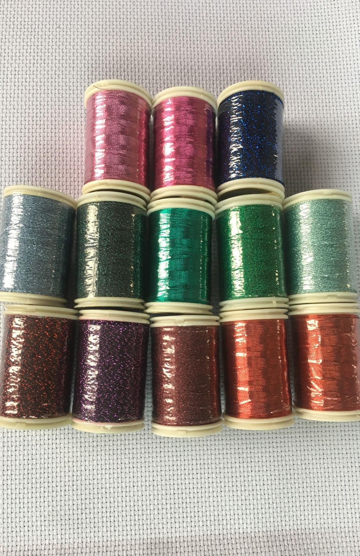 丝蒂奇stc单股彩葱线电脑绣花线彩金梭编金银线手鞠十t字绣金属线