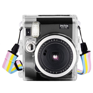 MINI90水晶壳富士拍立得相机壳透明壳相机包可爱背带保护套配件