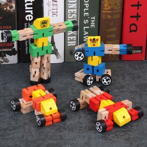 百变机器人魔方变形关节组装拼装积木制 1-2-3岁儿童益智力玩具