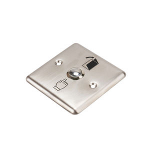 川奇自动门按压式按钮不锈钢按钮红外感应出门开关金属拉丝86型