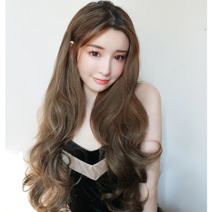 正品真发发片假发女长发长卷发大波浪假发片70长u型一片式无痕接