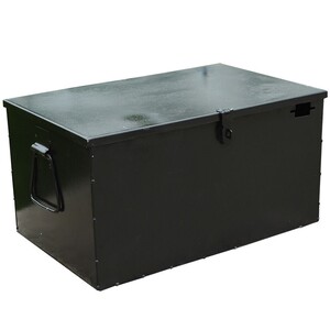 大号铁皮五金工具箱镀锌板外卖箱带锁储物盒收纳木工手提铁箱子