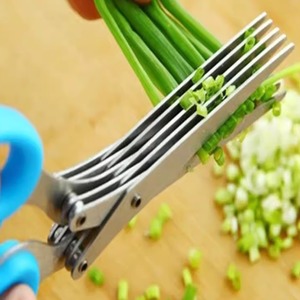 厨房五层葱花剪刀不锈钢多功能碎纸切碎菜神器韭菜香菜多层切葱刀