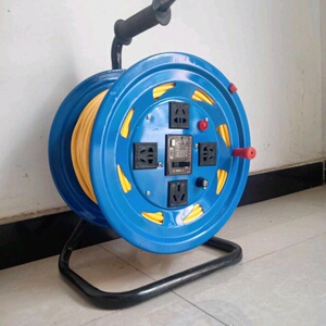 移动电缆盘绕线盘带纯铜2芯2.5平方50m家用电源延m长线4平方60米.