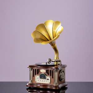 复古留声机摆件轻奢高档装饰品蓝牙音箱乔迁新居搬家礼物乔迁礼品