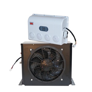 空调挖12v装载机驻汽车挖土机机制冷动车挖掘机勾24v车载机电伏