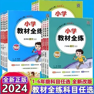 2024版小学教材全练一二三四五六年级下册语文数学英语同步练习册