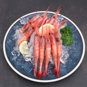 珍遇鲜俄罗斯进口刺身级别甜虾鲜活速冻海虾日料刺身海鲜拼盘