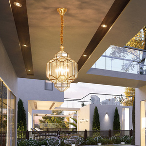 全铜户外吊灯防水别墅入户门玄关灯过道凉亭阳台大门口超亮庭院灯